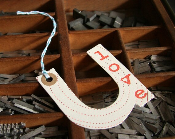 letterpress love u card die cut