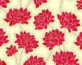 Heather Bailey, Peonies in Ivory, Pop Garden Fabric, 1 Yard