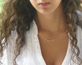 The Original Golden Bar -Very Elegant and Delicate Necklace - balance bar tube By SimaG