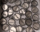 Every Disc Has A Story ( the price is for one disc )Framed rim silver disc -  Hand Stamped By Simag