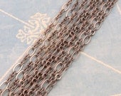 Links & Ovals Chain, Soldered 4mm Antique Silver 6' AS226