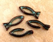 Mykonos Casting Fish Hook & Eye Clasp, Green Patina 2-Sets M89