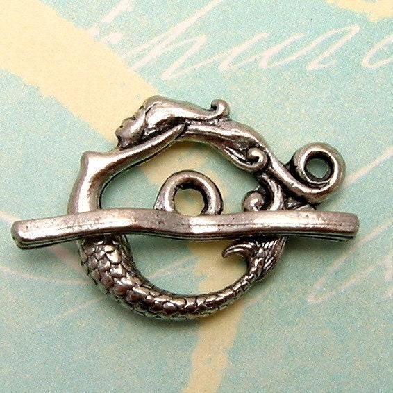 Mermaid Toggle Clasp Antique Pewter AP24