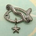 Fish Toggle Clasp Starfish Wave Antique Pewter AP30