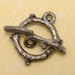 Twig Toggle Clasp Antique Silver Pewter AS116