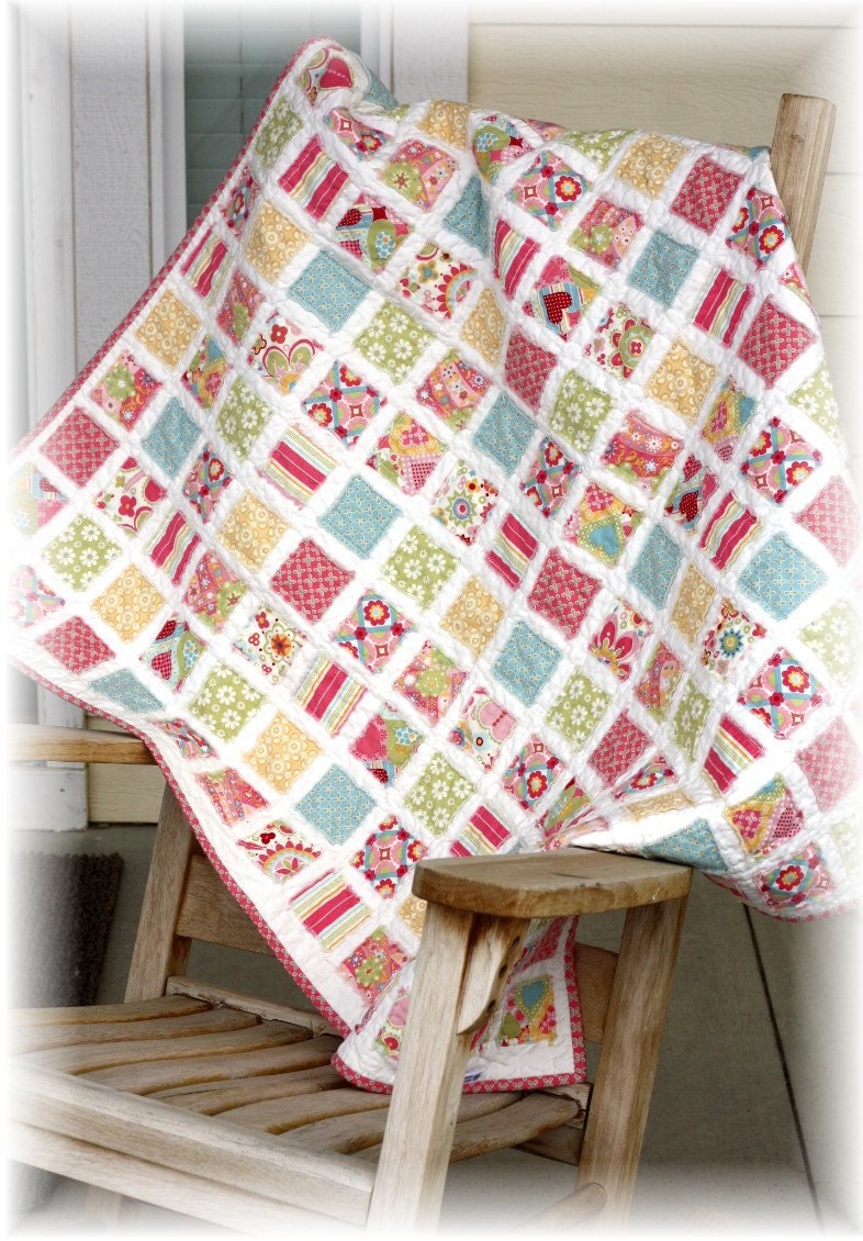 Vintage Baby Quilt PATTERN - 40 by 40 inches