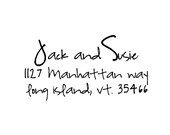 SELF INKING Address Stamp - Wedding, Thank You, Housewarming Gift - Jack and Susie Design
