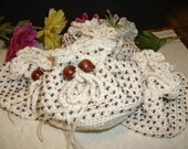 Ecru Beaded Treasure Bag