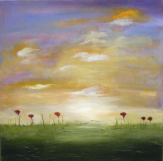 Abstract landcape painting modern art textured and brush painting Marems made to order number 25