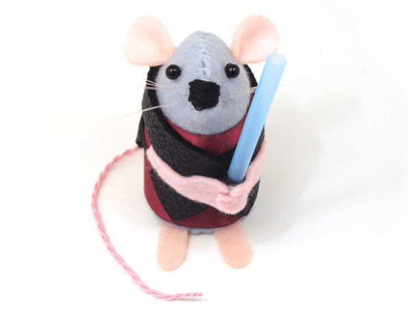 Star Wars Anakin Skywalker Mouse ornament felt hamster rat mice gift Star Wars Geek animal lover collector