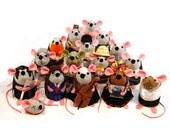 Blank Greetings Card The House of Mouse family cute mice rat hamster animal lovers group