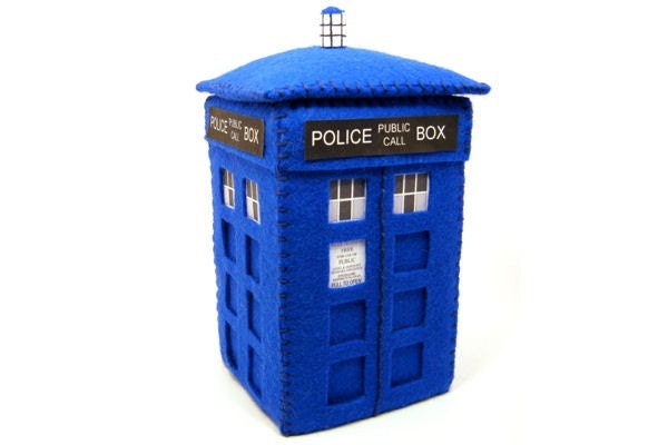 TARDIS Doctor Who felt sci fi collectible ornament by TheHouseofMouse - perfect gift for dr who fans