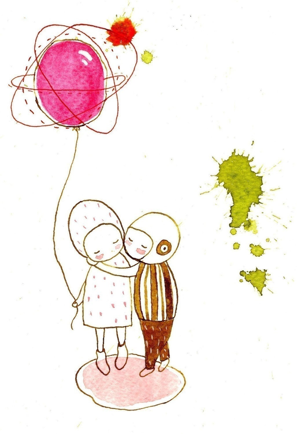 Kiss me,  print 4x6