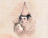 Childrens Wall Art Print -Llama Plim Plim,Print 8x11  inches