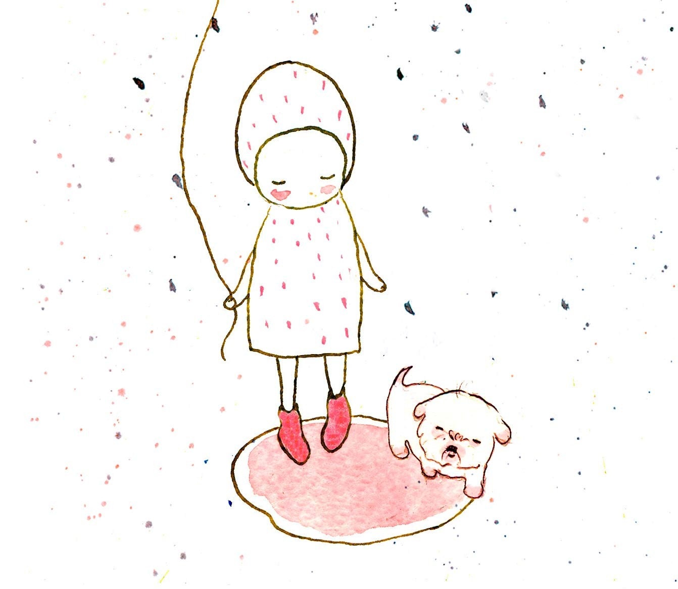 Childrens Wall Art Print -walk with me,  print 8x11