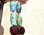 SALE, Chunky Turquoise Earrings