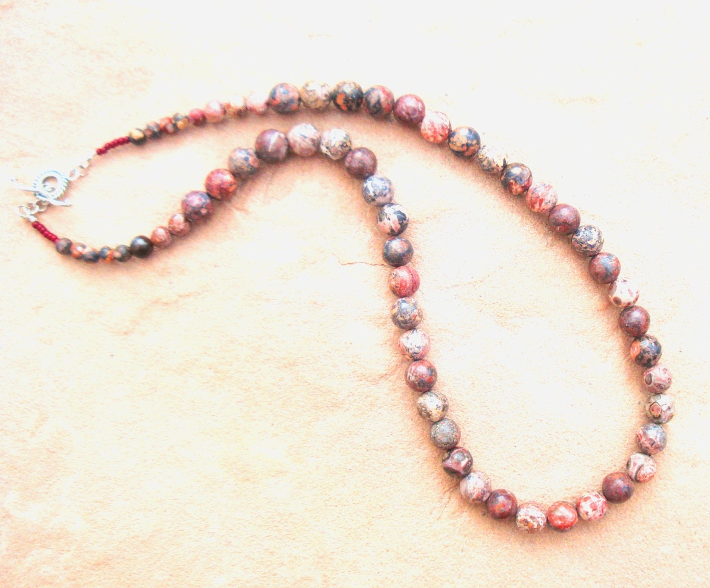 SALE  Classic Leopardskin Jasper Necklace
