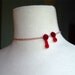 Crochet Vampire BITE silk cashmere necklace
