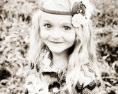 Flower girl Headband, Vintage Headband perfect for Bridesmaids Headband Flower girl Headband Feather and lace headband