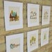 5X7  eco friendly nature themed alphabet wall cards