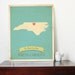Choose Your State Personalized Vintage Map Wall Art 11x14