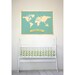 World Roots Map 18x24 Customized Print (Blue)