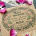 Eco Friendly Vintage Victorian Label Save the Date Postcards deposit