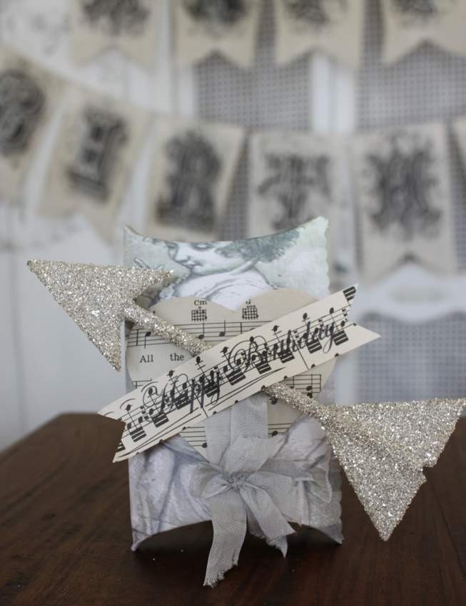 Happy Birthday Gift Box With Paper Heart and Arrow