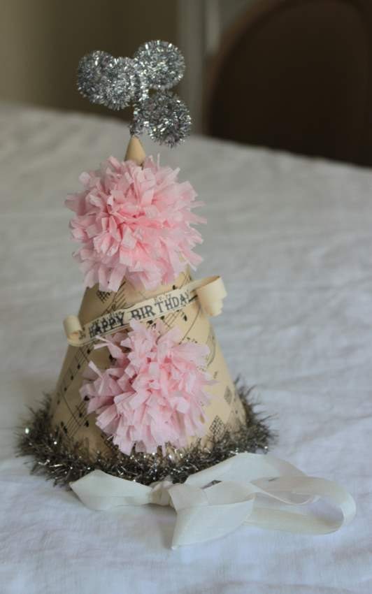 Pink Pom Pom Party Hat