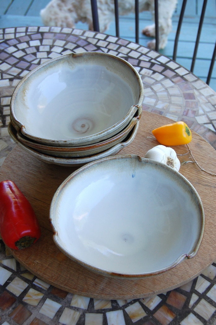 One Soup Bowl in Rustic Red and White