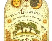 heart love wedding or anniversary gift giclee reproduction print