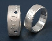Narrow Silver ANI L'DODI Band, Wedding Ring Jewish, 7mm or 5.5mm, Yonatan Jewelry Collection