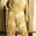 GOLD - handwoven ruana shawl cover shoulders tunica - in gold cream - (I09/041)