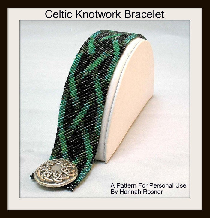 Bead Pattern Celtic Knotwork Beaded Bracelet tutorial instructions
