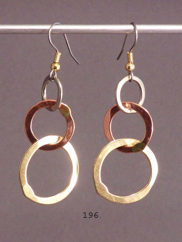 bronze / copper dangle  earrings