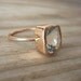 Aquamarine Cushion in 14k Rose Gold, Custom Made in Your Size