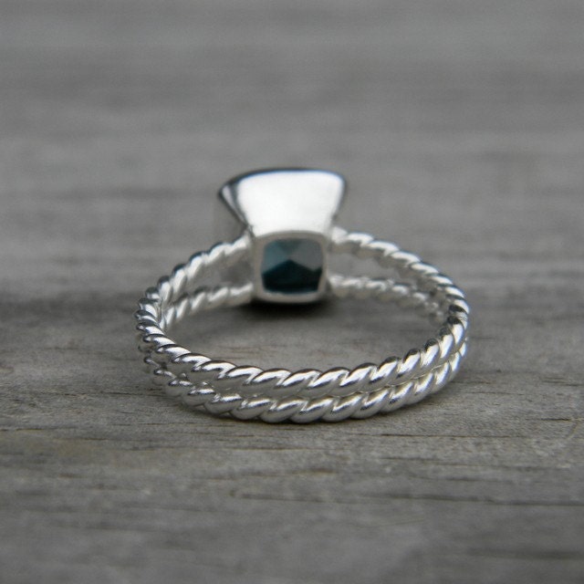 Rapunzel Ring in White Topaz and  Tarnish resistant Sterling Silver, Made To Order