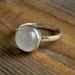 Size 6 Moonstone and Sterling Ring with Recylced Silver
