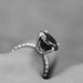 Black Spinel Precious Gemstone and Sterling Silver Solitaire Ring, Cocktail Ring, Made To Order