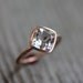 White Topaz And 14k Recycled Rose Gold Solitaire Ring, Made To Order