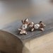 Moissanite and 14k Rose Gold Post Earrings, Recycled and Conflict Free Jewelry