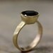 14k Gold And Black Spinel Ring, Gemstone and Recycled Gold Ring, Made To Order