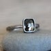 Rose Cut Diamond and 14k Palladium White Gold Ring, Cushion Cut Diamond Ring, Made in Your Size