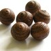 15mm Indochine Carved Antiqued Light Brown Beads (6) PB014