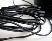 12 yards (11 meters) SOUTACHE passementerie braid. BLACK. 1/8 inch (3mm) wide. 556-030