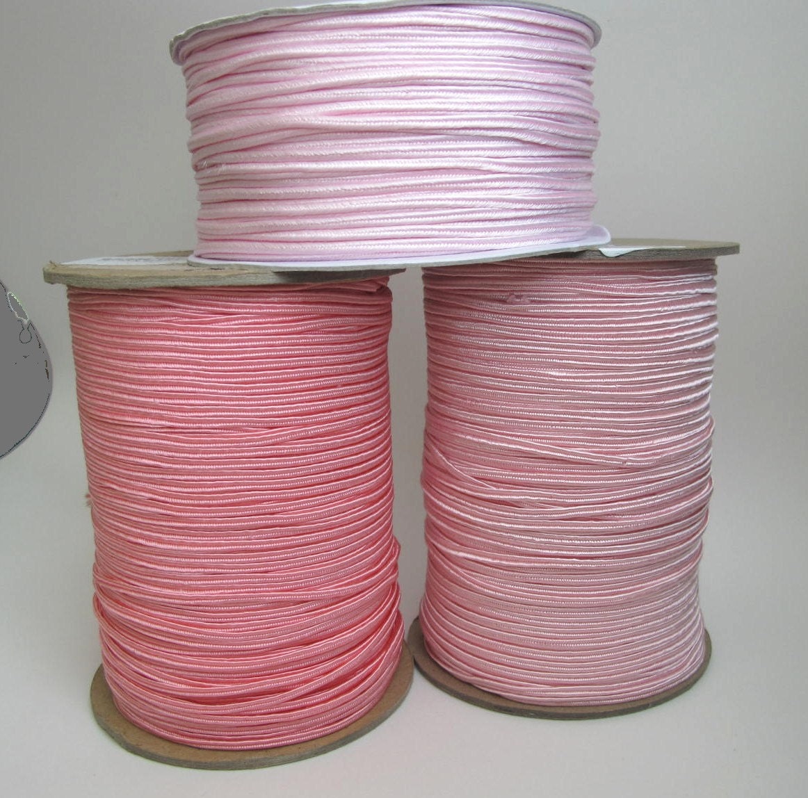 12 yards (11 meters) SOUTACHE passementerie braid. PALE PINK. 1/8 inch (3mm) wide. 556-117