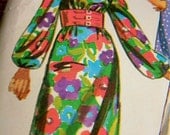 1960s & 1970s Style Mod Mid Century Women's Simplicity Dress Pattern--Size 12