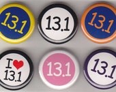 SALE 6 Half Marathon Running Buttons