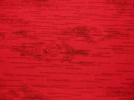Sewing Cloth Fabrics 1990's Red Wood Grain Fabric,  for quilting,  Tree, retro 90's upcycle fashion design style Sew it artistic 5I