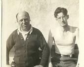 Vintage 1930's Father & Son Photograph, from Connecticut Photo Album, Fathers Day 21D